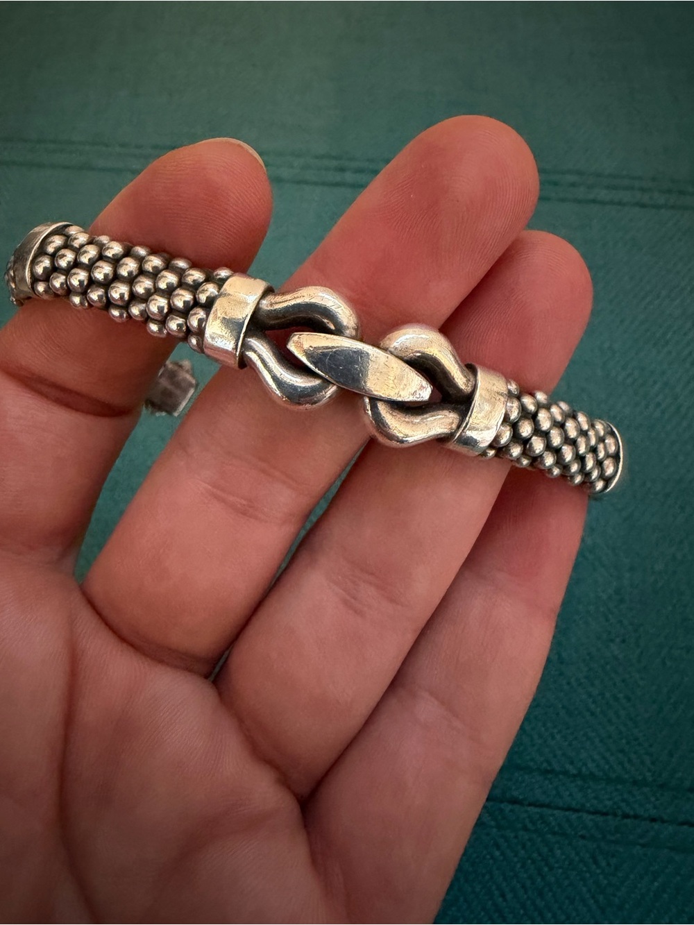 LAGOS Derby Silver Caviar Buckle Bracelet 6mm - Picture 5 of 7